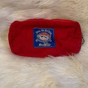 Danny First Red Cosmetic Case/Pouch •good used